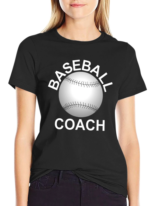 Baseball Coach T-Shirt - Black Graphic Tee