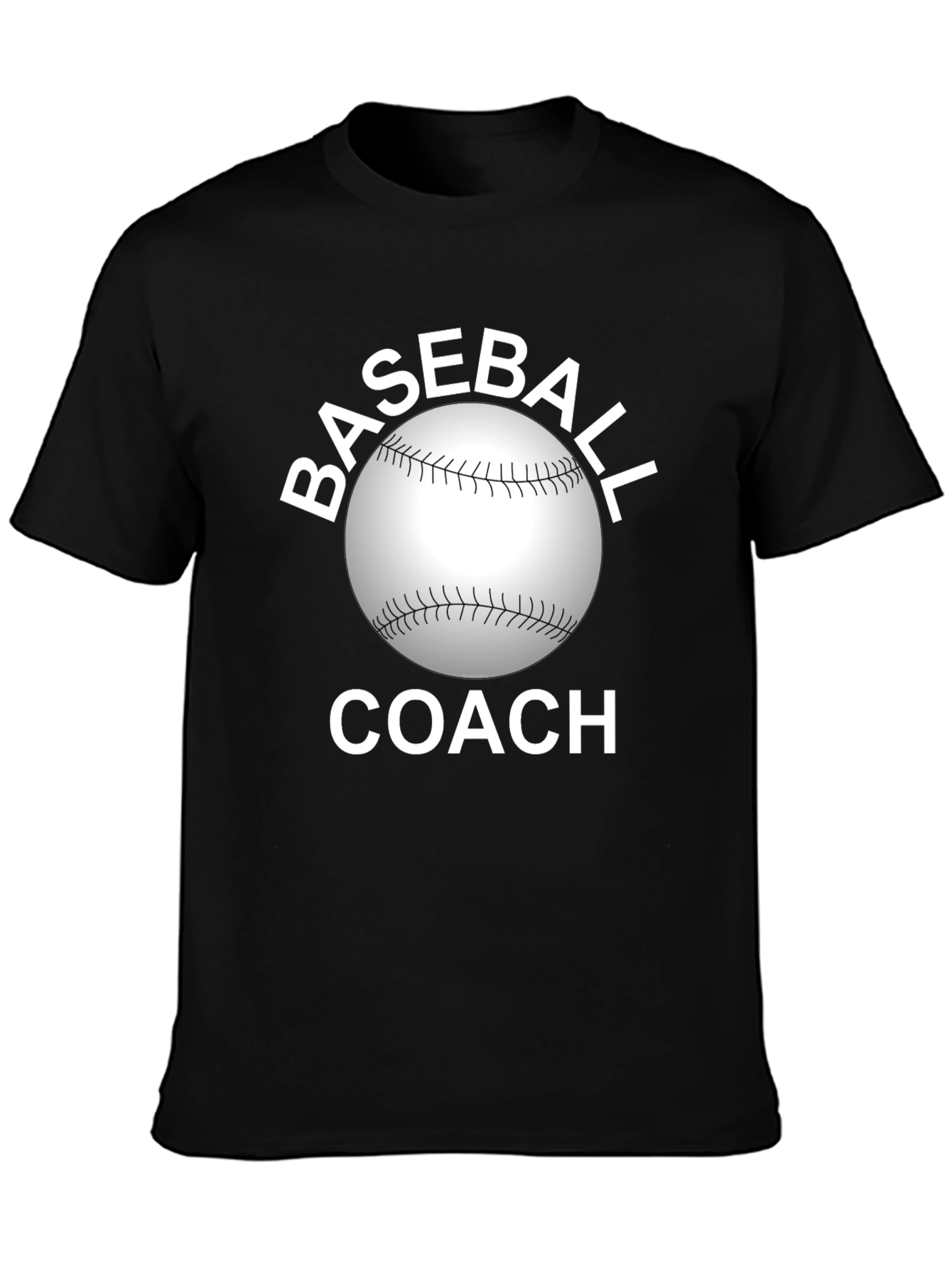 Baseball Coach T-Shirt - Black Graphic Tee