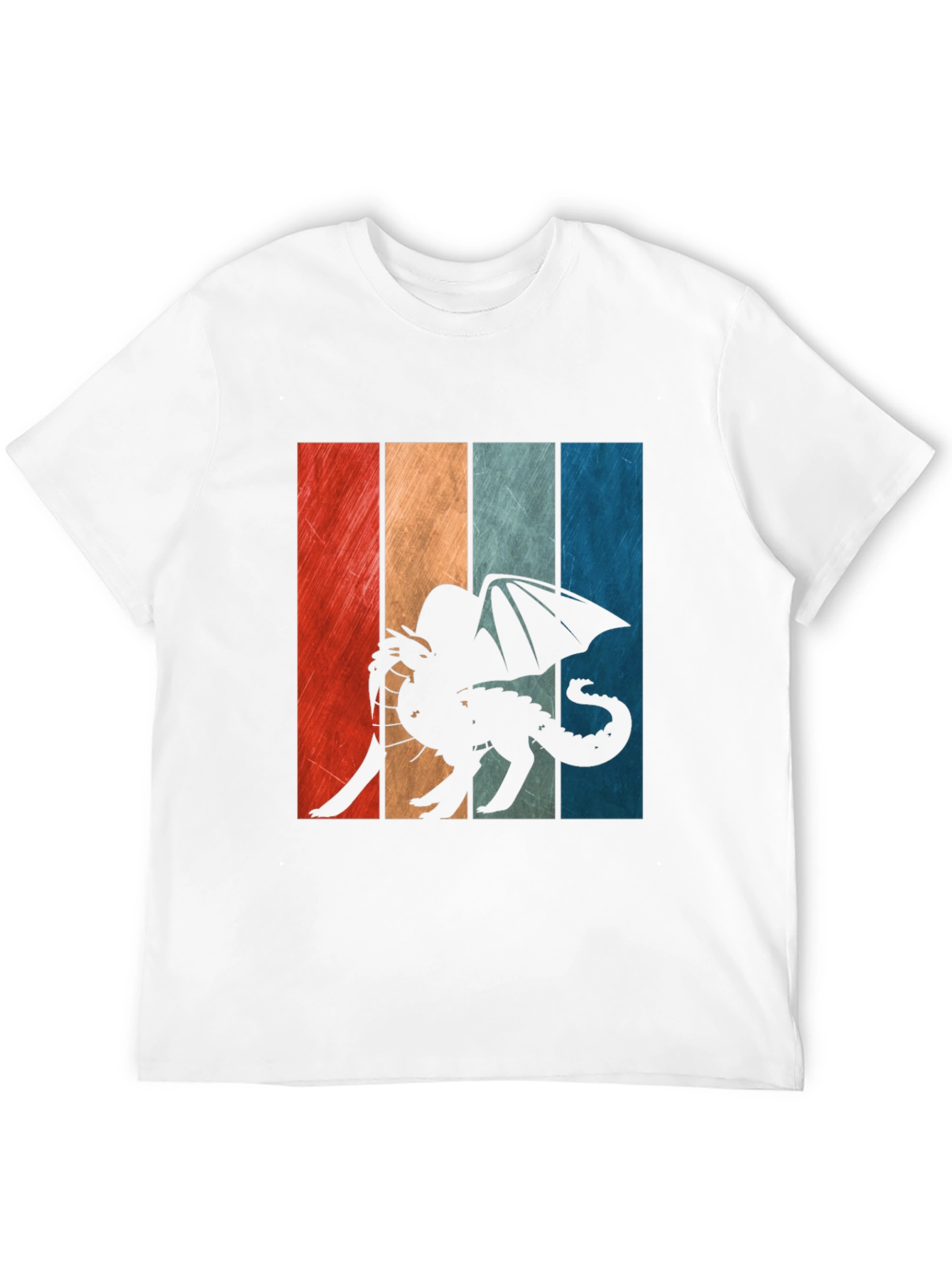 Retro Dragon Graphic Tee - Mens Black T-Shirt