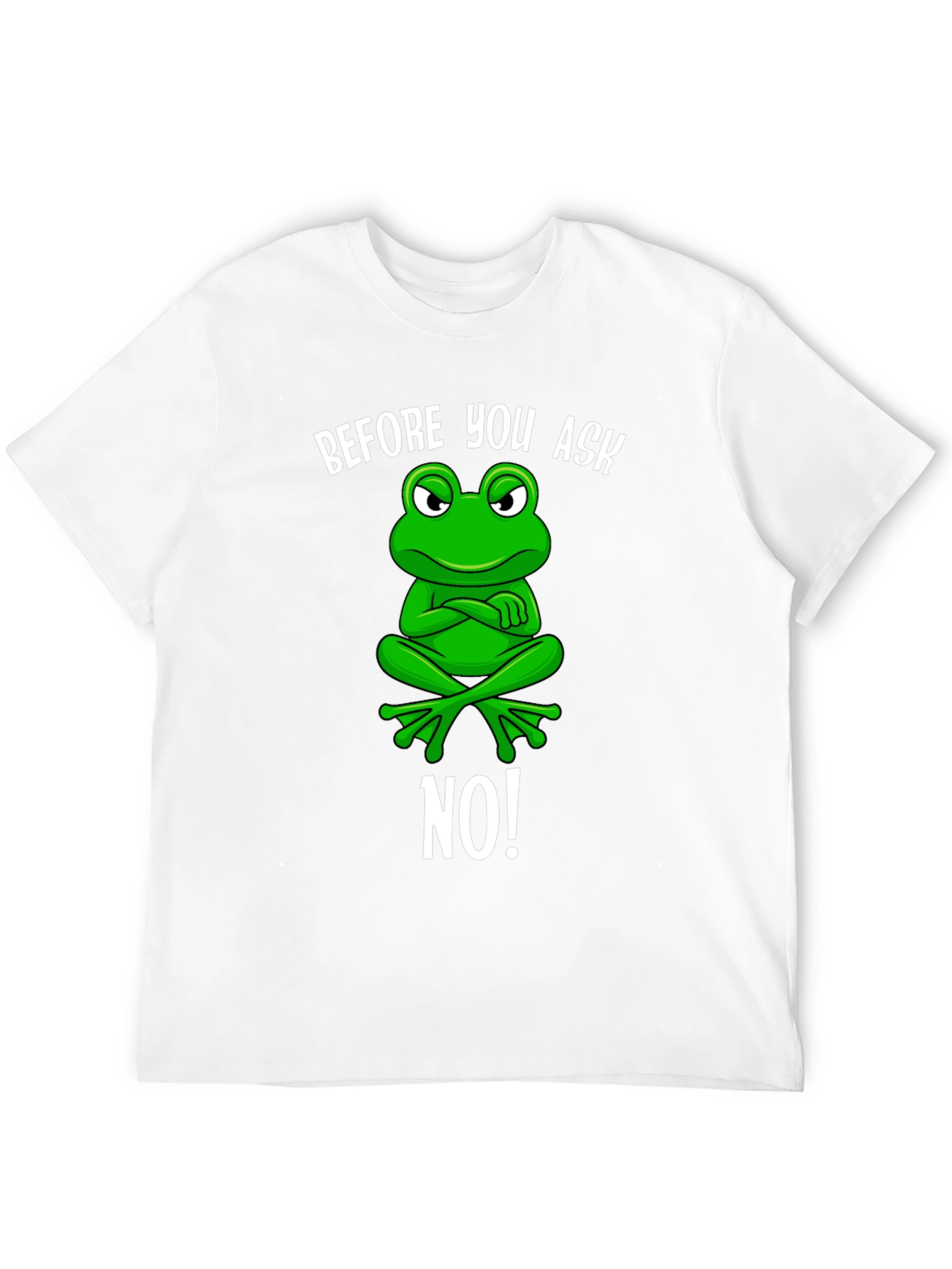 Funny Frog T-Shirt - Before You Ask No!