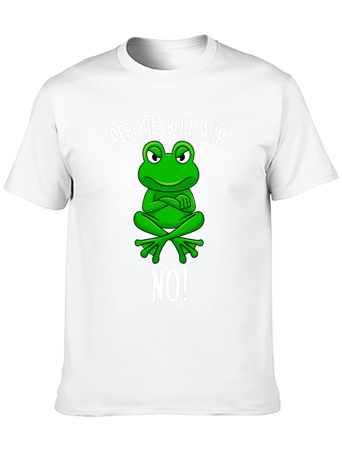 Funny Frog T-Shirt - Before You Ask No!