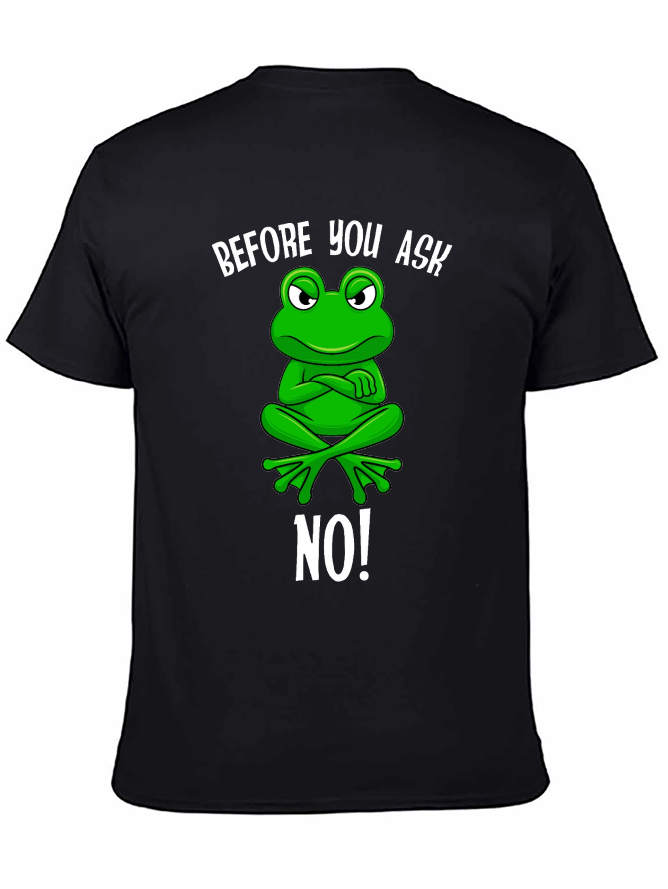 Funny Frog T-Shirt - Before You Ask No!