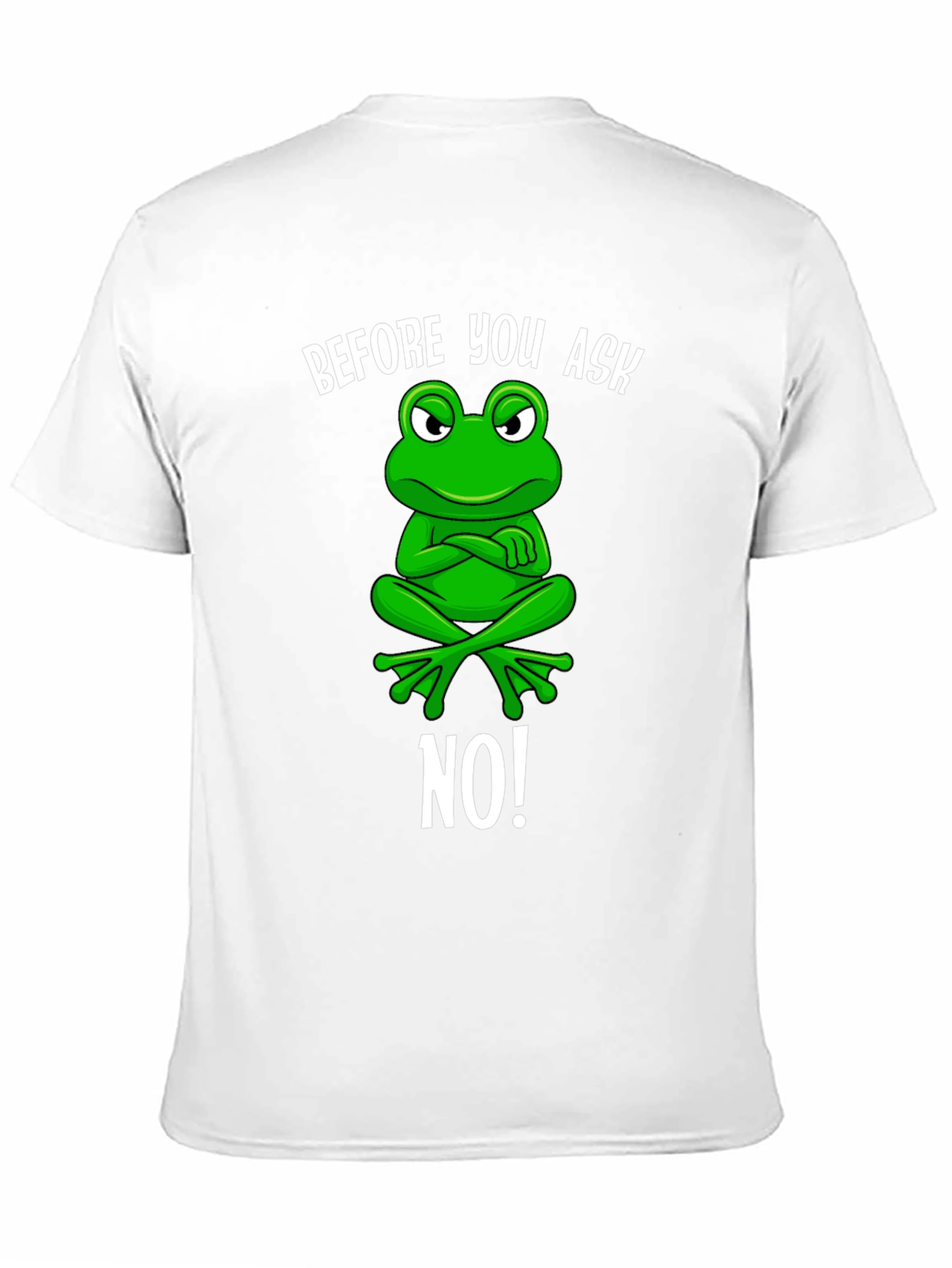 Funny Frog T-Shirt - Before You Ask No!