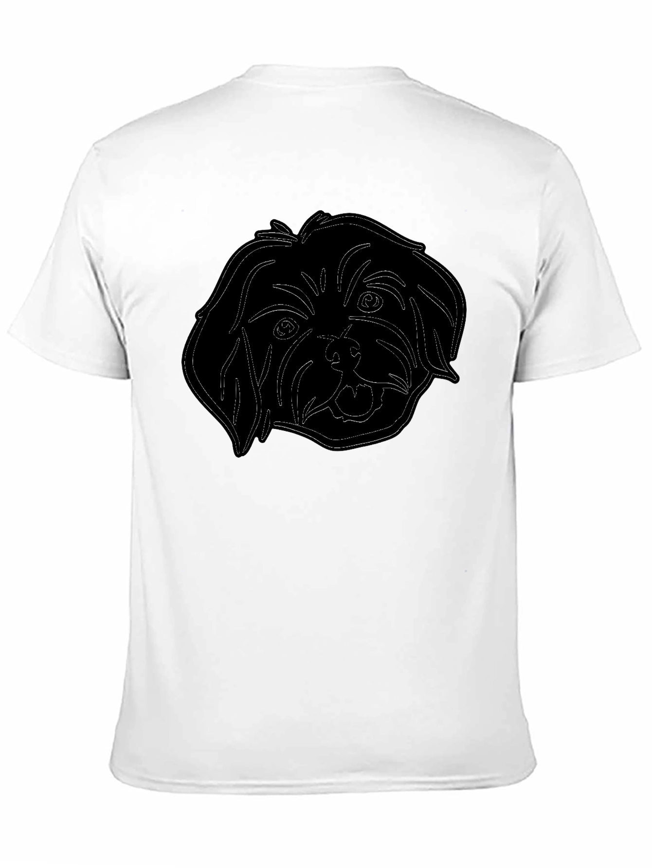 Dog Outline Graphic Tee - Mens Black T-Shirt