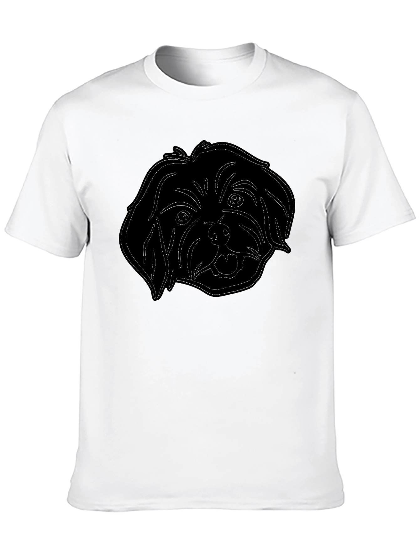 Dog Outline Graphic Tee - Mens Black T-Shirt
