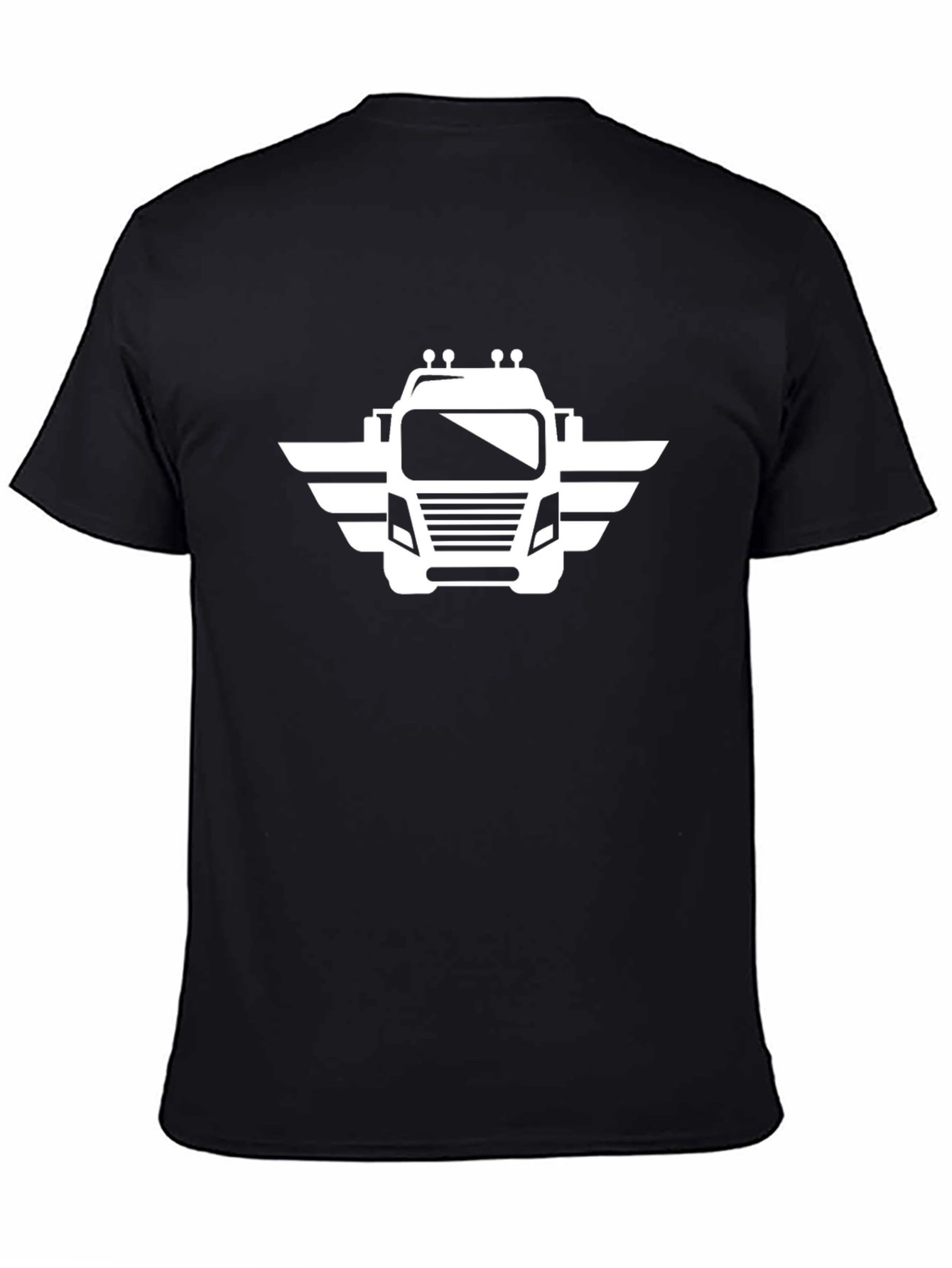 Trucker Winged Tee - Black Graphic T-Shirt