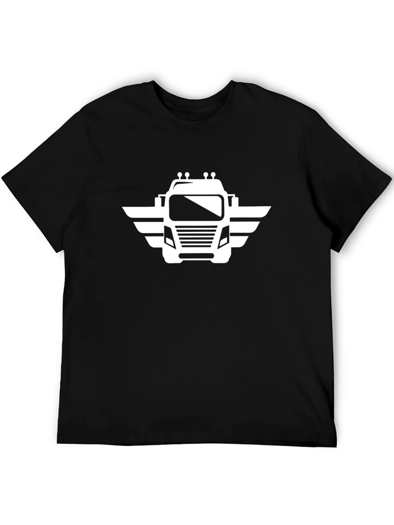Trucker Winged Tee - Black Graphic T-Shirt