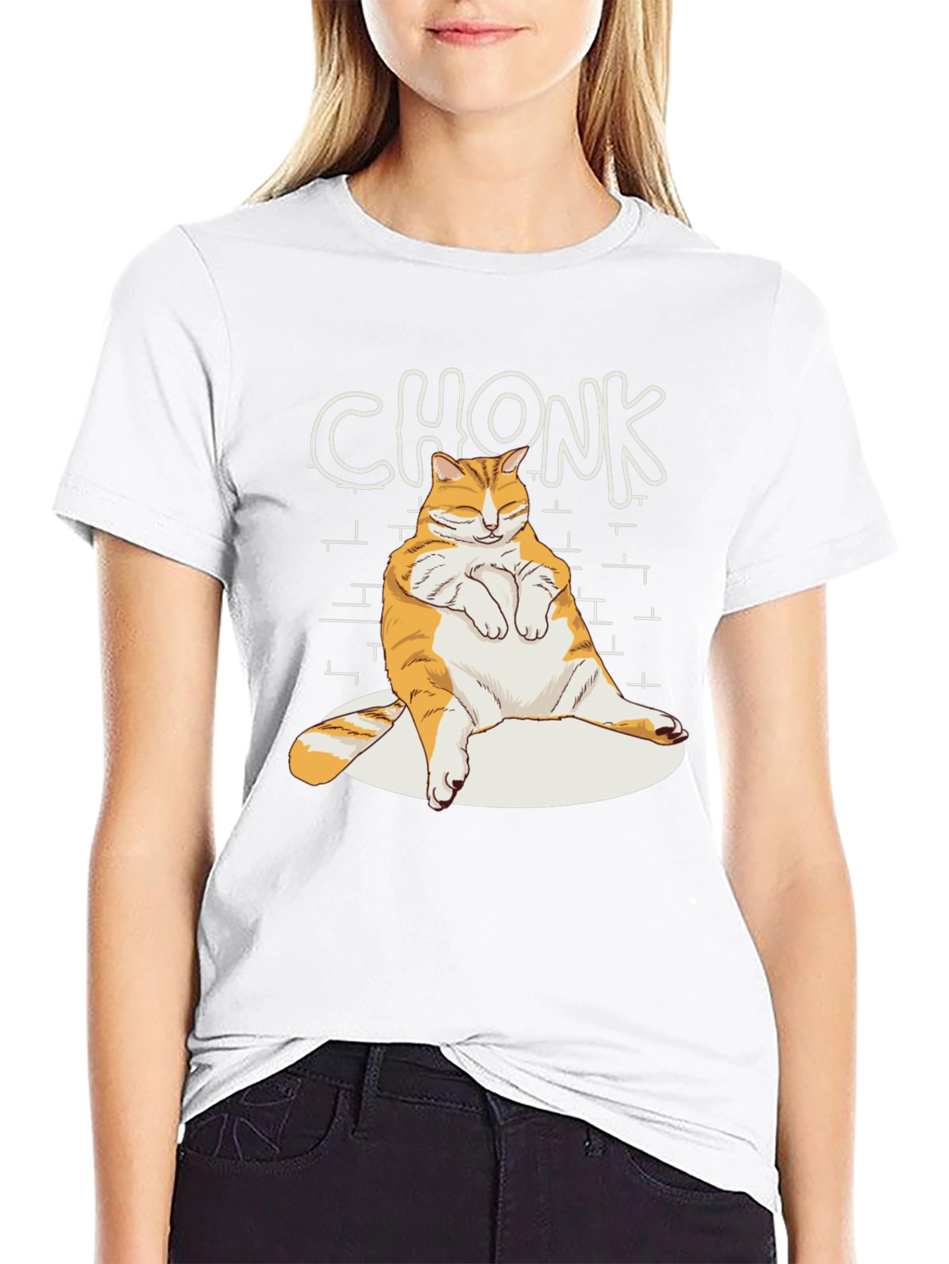 Chonk Cat T-Shirt - Funny & Stylish
