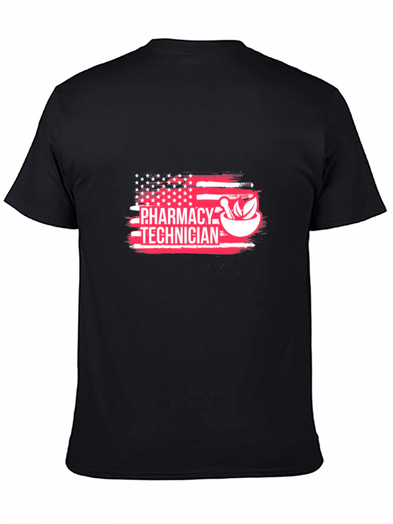 Pharmacy Technician American Flag Graphic T-Shirt