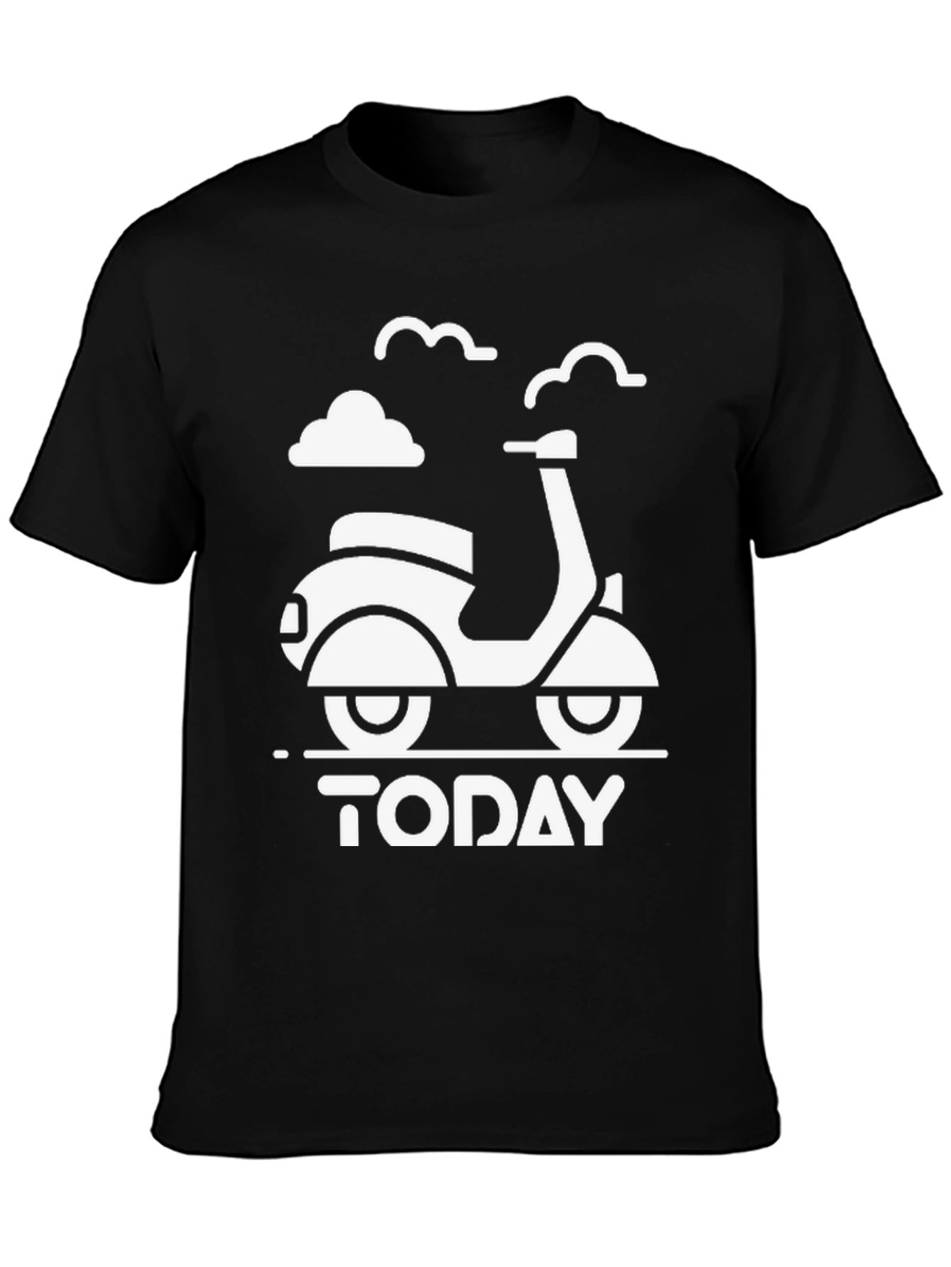 Today Scooter Graphic Tee - Black Unisex T-Shirt