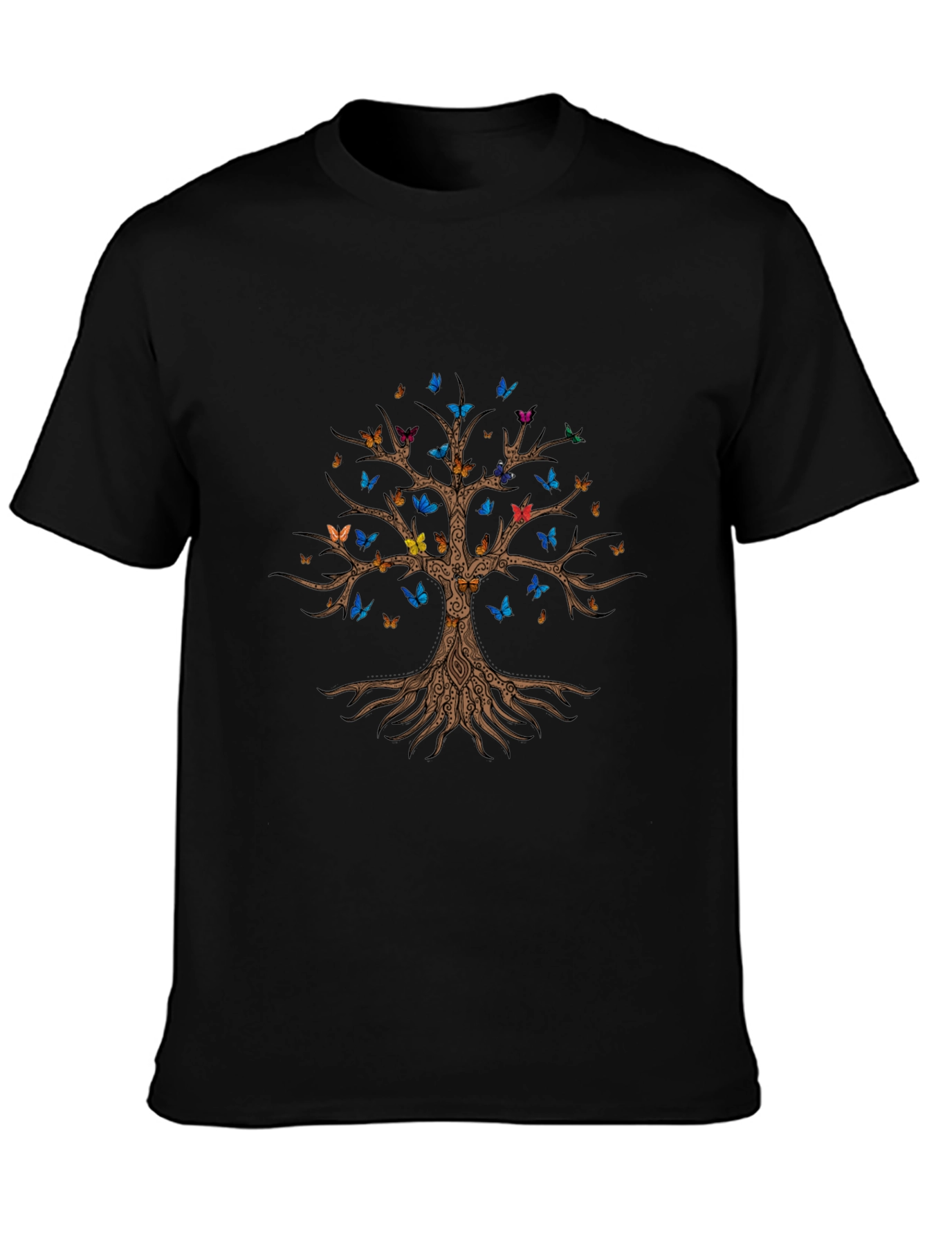 Butterfly Tree Black T-Shirt