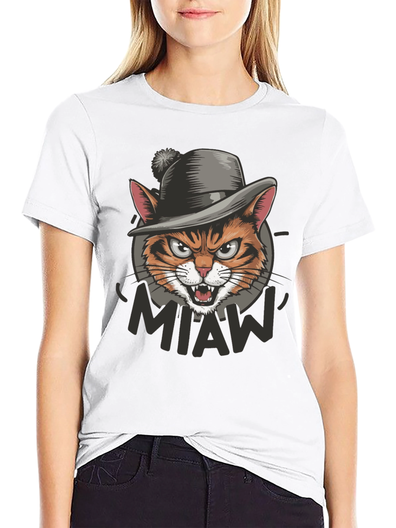 Cool Cat Miaw Graphic T-Shirt