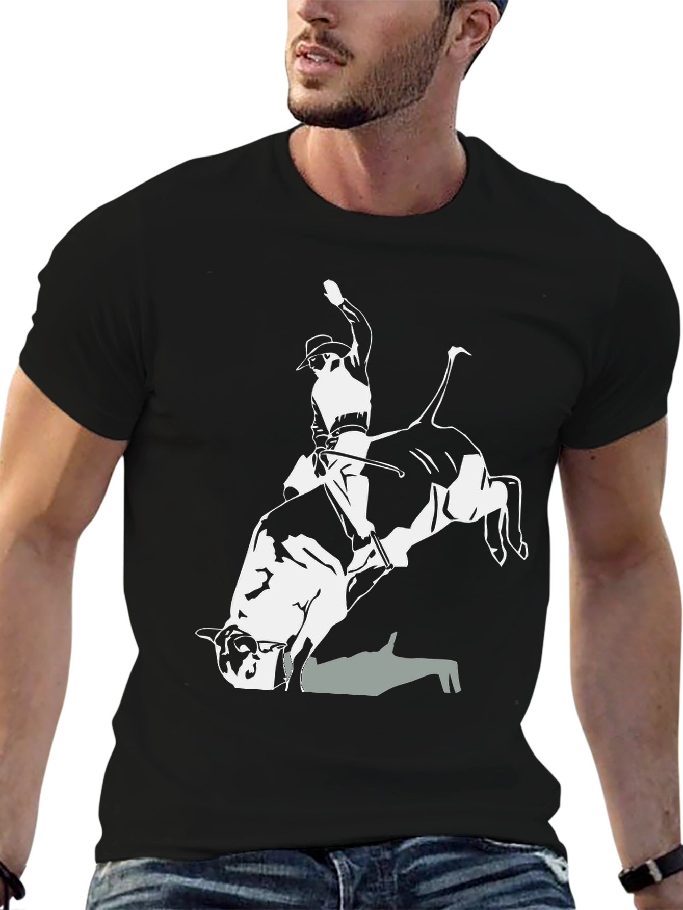 Bull Rider Graphic Tee - Western Style