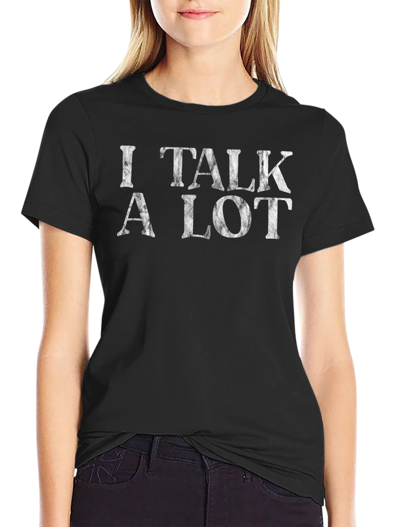 I Talk A Lot Black T-Shirt