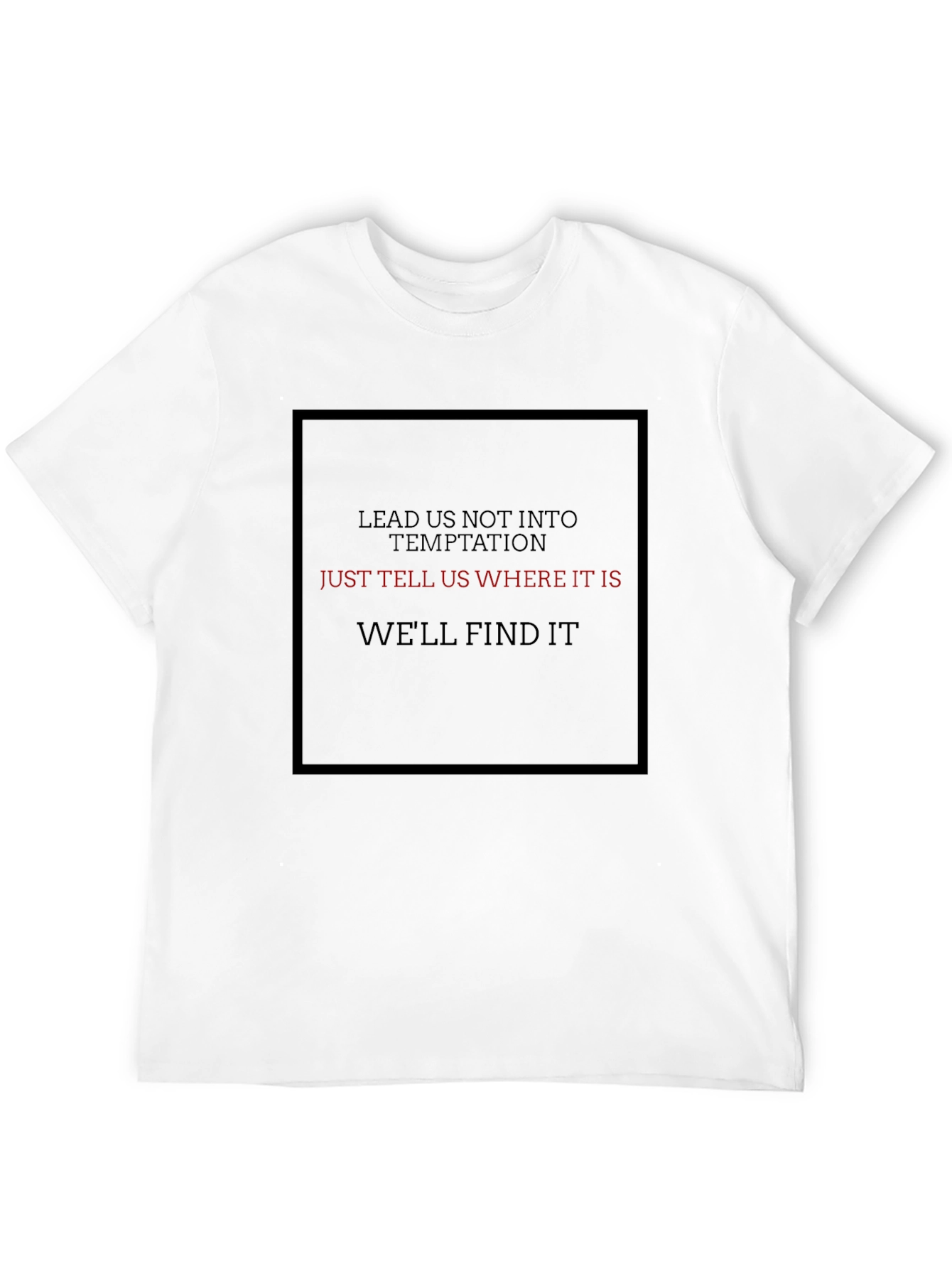 Temptation Quote Graphic Tee - Black