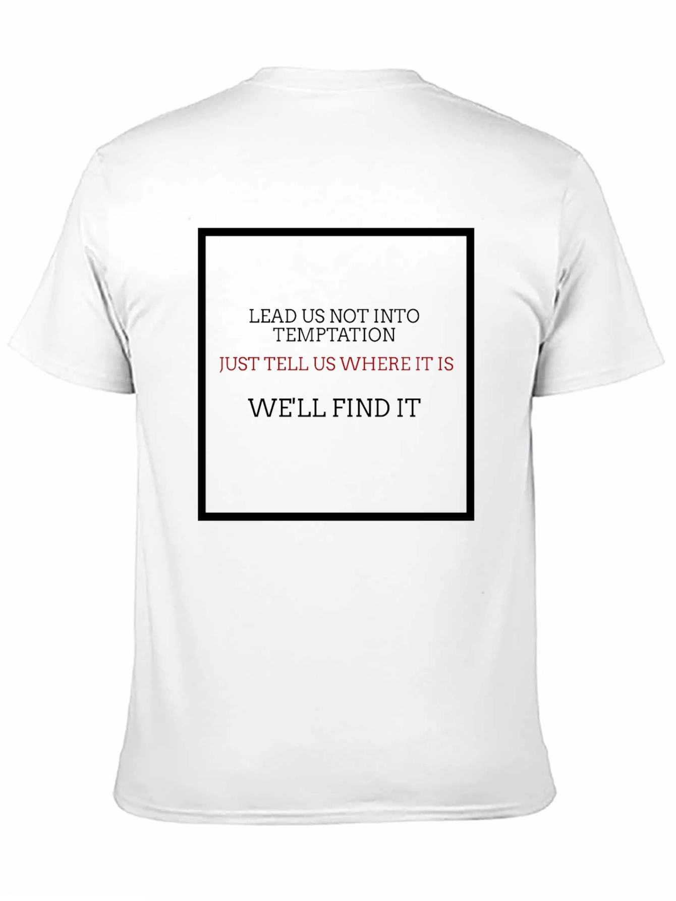 Temptation Quote Graphic Tee - Black