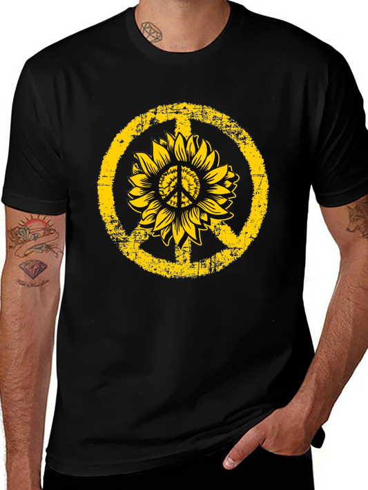 Sunflower Peace Sign Graphic Tee