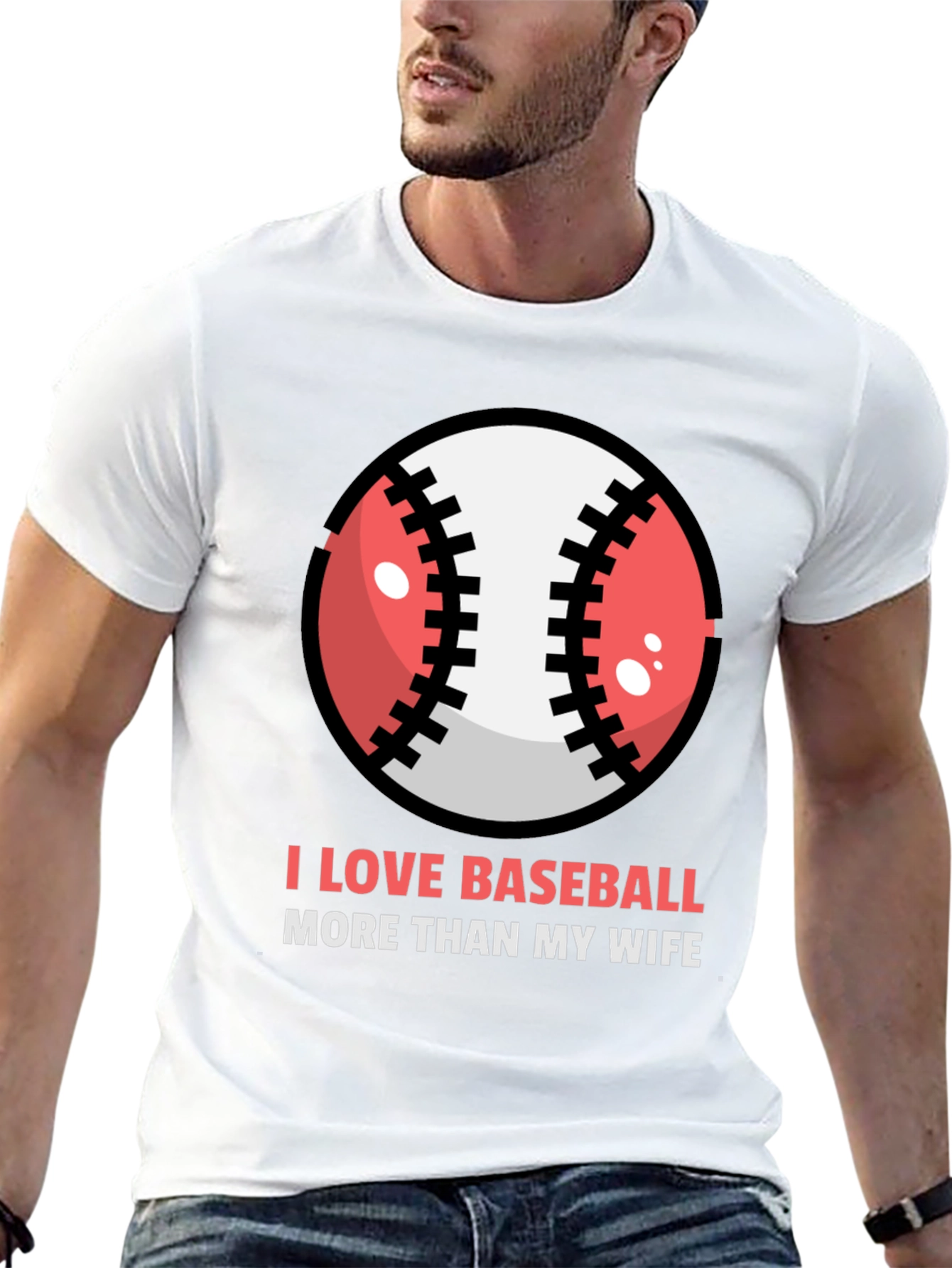 I Love Baseball T-Shirt - Funny Sports Tee