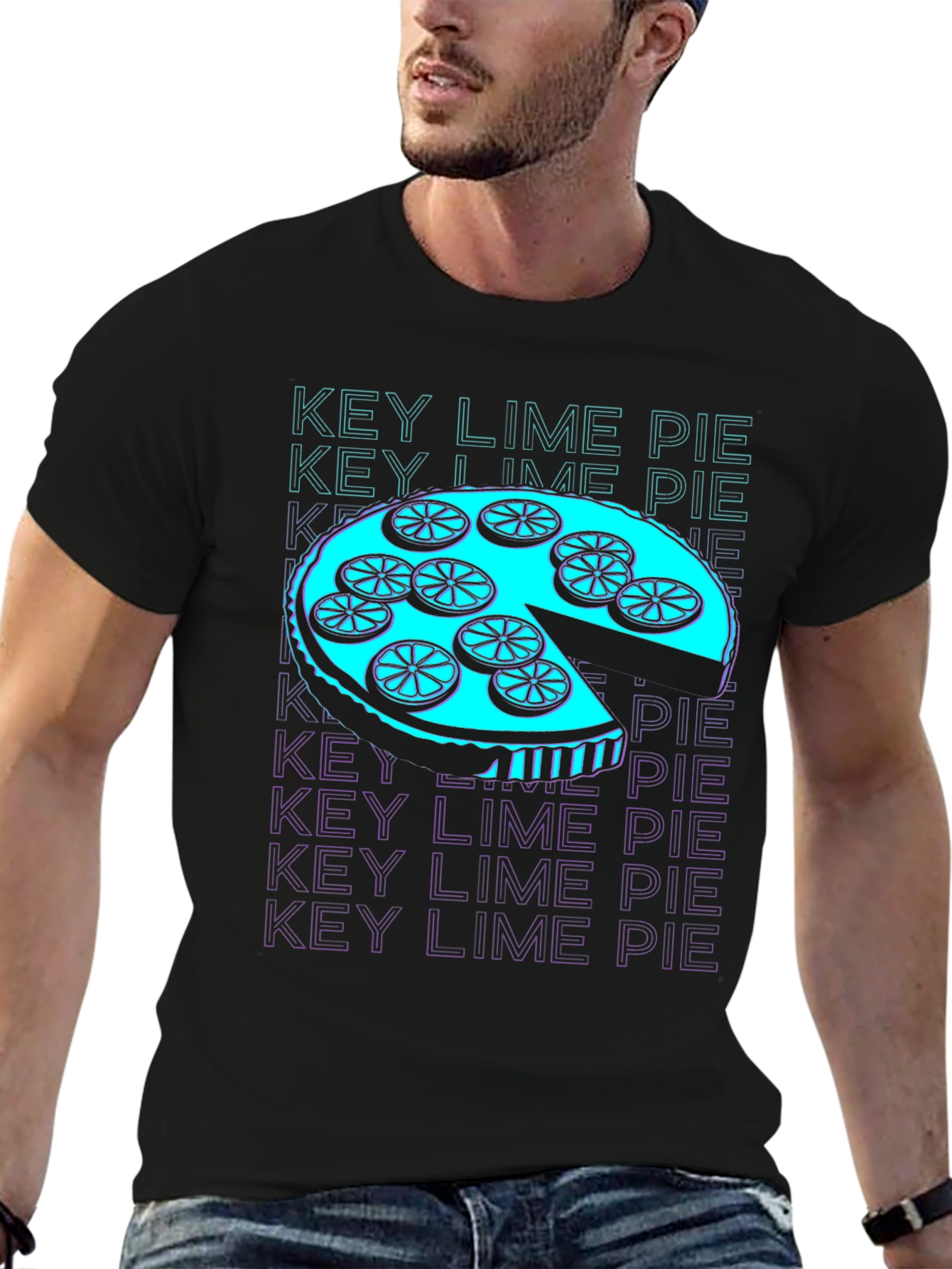 Key Lime Pie Graphic Tee - Fun Foodie T-Shirt