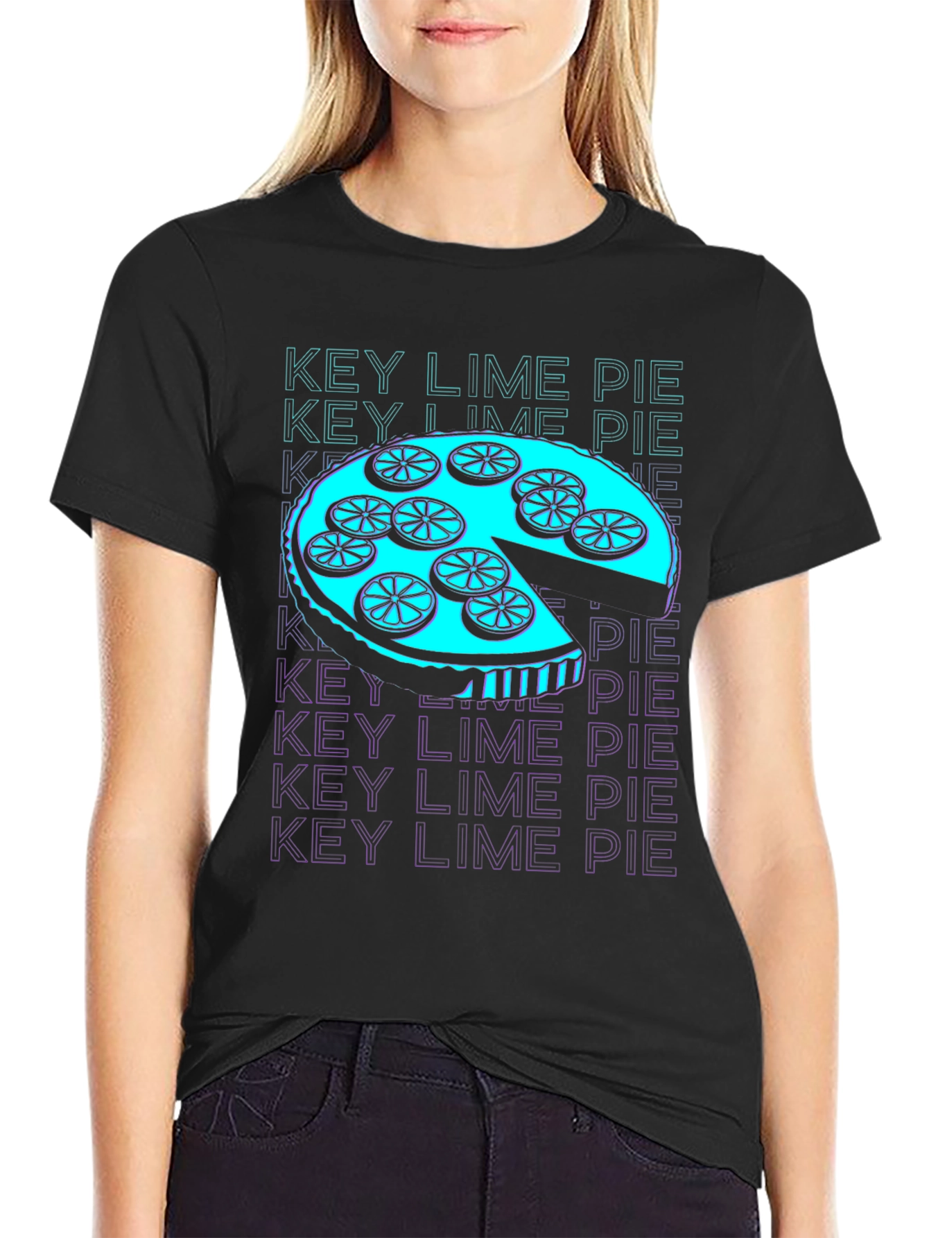 Key Lime Pie Graphic Tee - Fun Foodie T-Shirt
