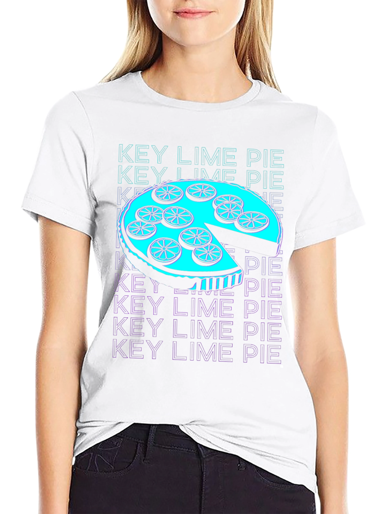 Key Lime Pie Graphic Tee - Fun Foodie T-Shirt