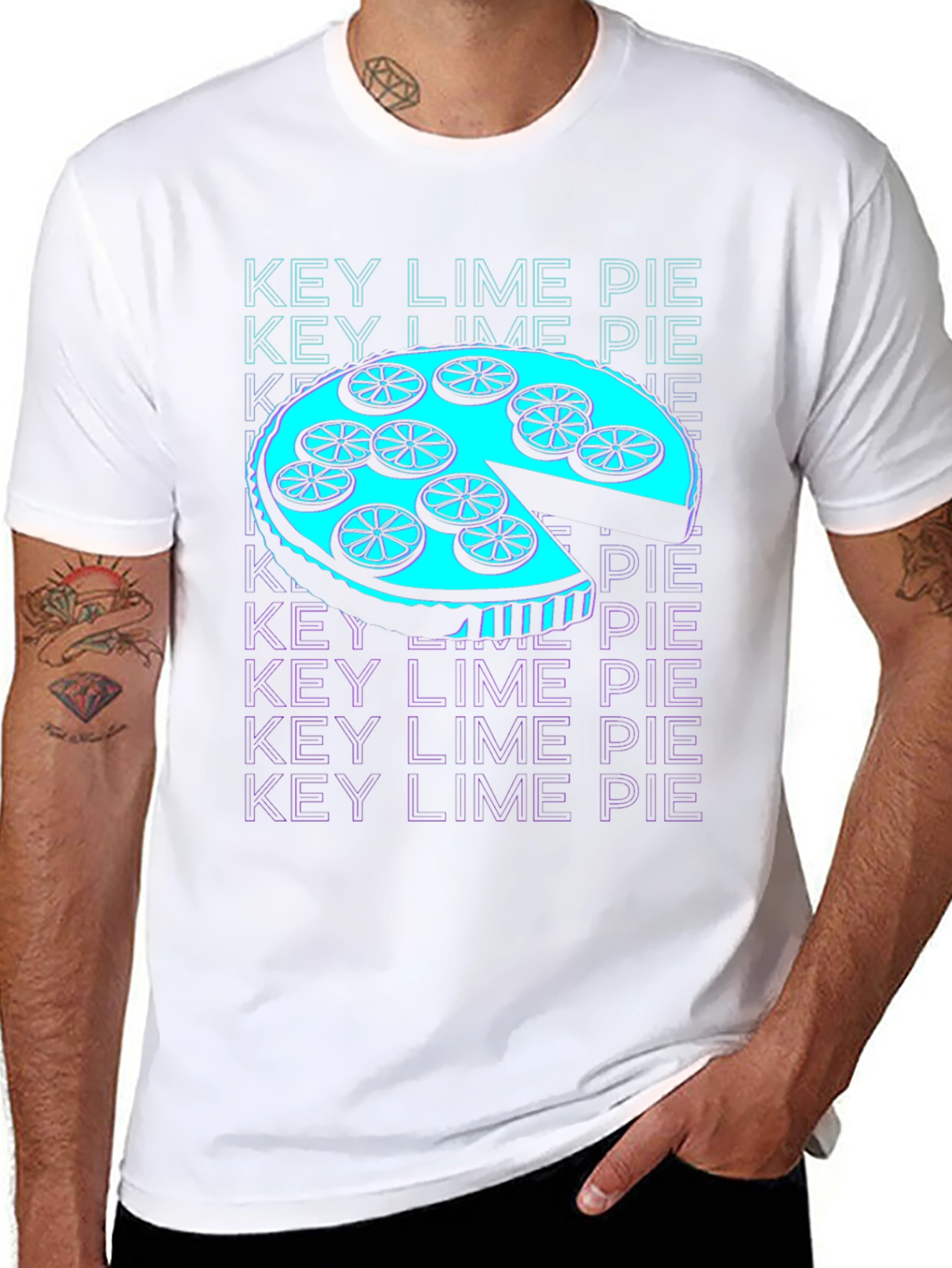 Key Lime Pie Graphic Tee - Fun Foodie T-Shirt