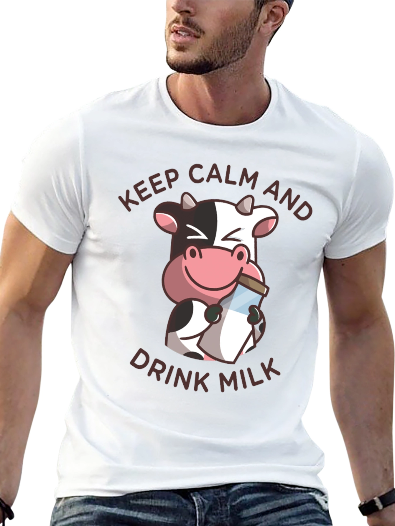 Keep Calm and Drink Milk Cow T-Shirt