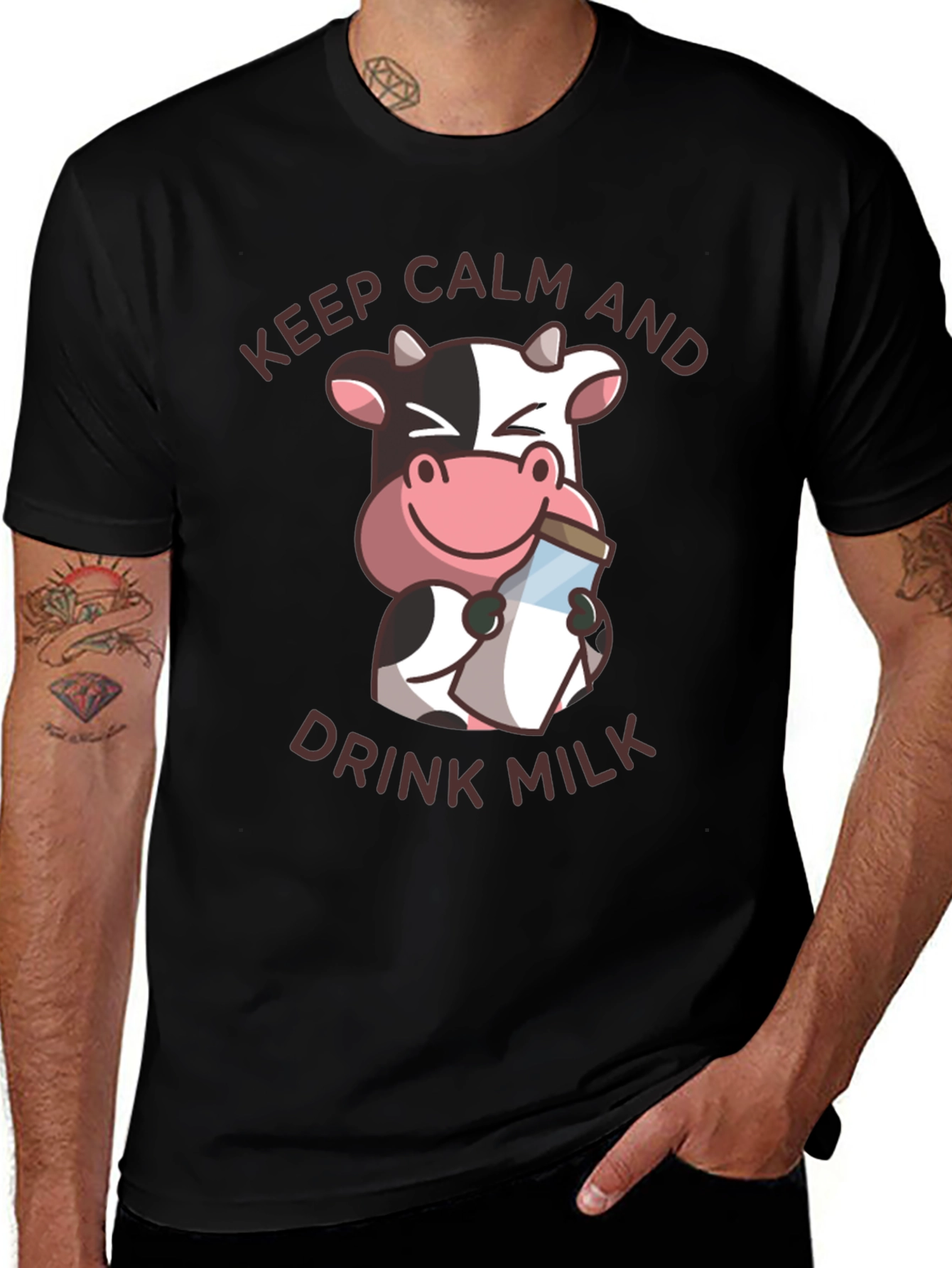 Keep Calm and Drink Milk Cow T-Shirt