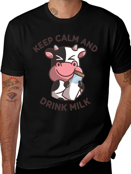 Keep Calm and Drink Milk Cow T-Shirt