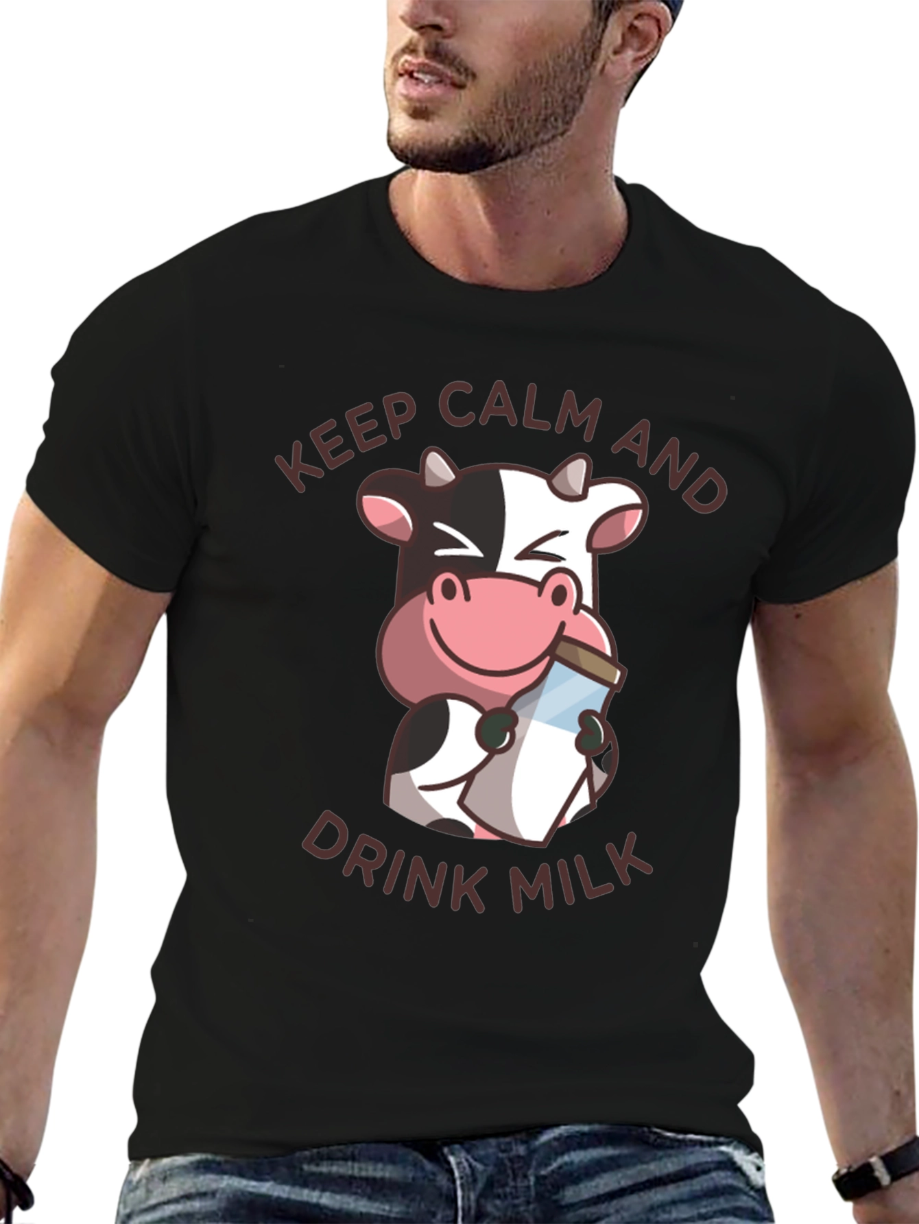 Keep Calm and Drink Milk Cow T-Shirt