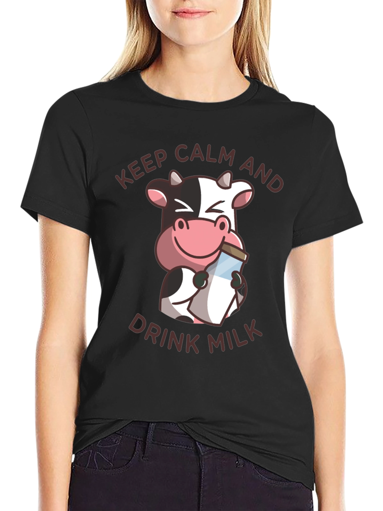 Keep Calm and Drink Milk Cow T-Shirt