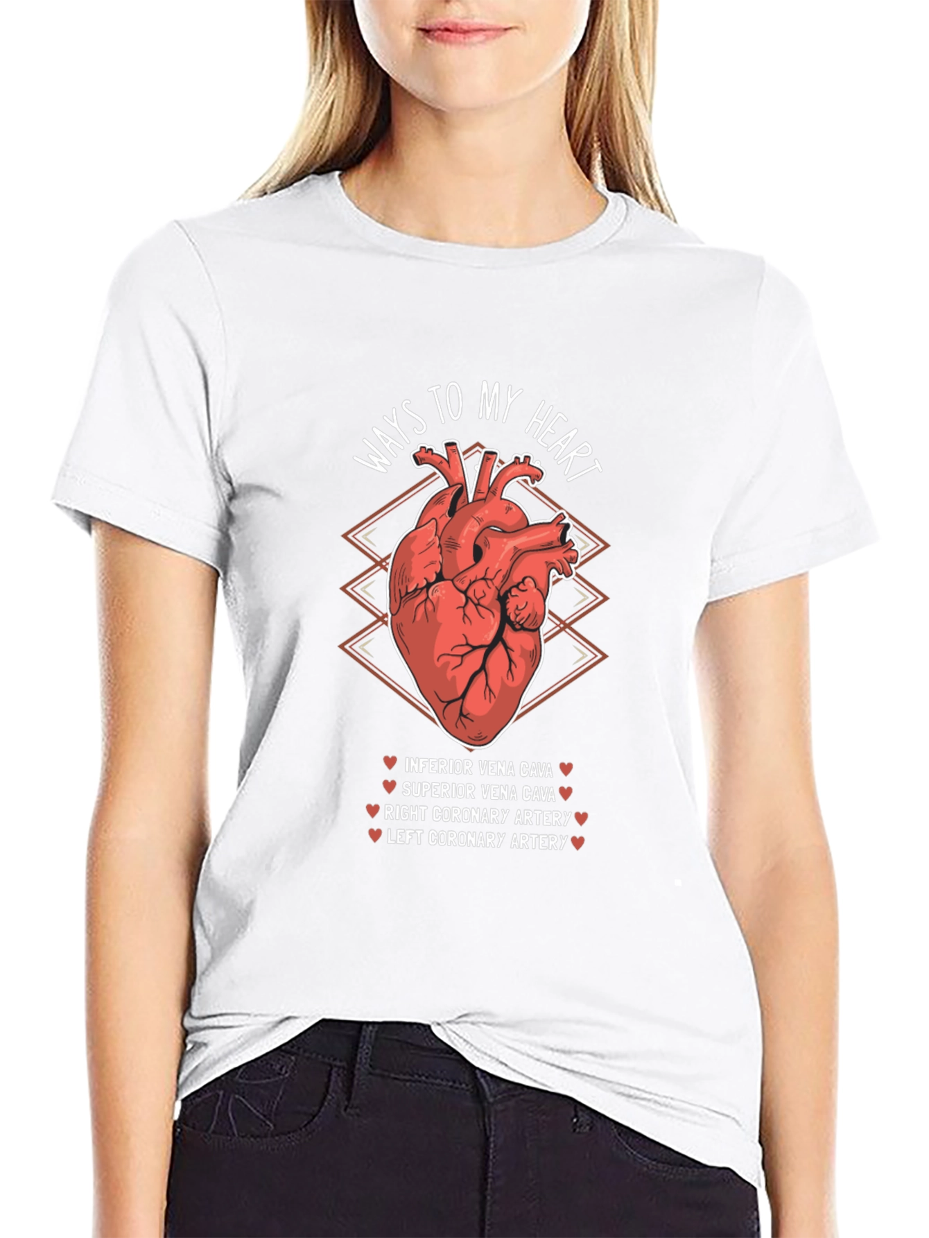 Ways to My Heart Anatomy T-Shirt - Black