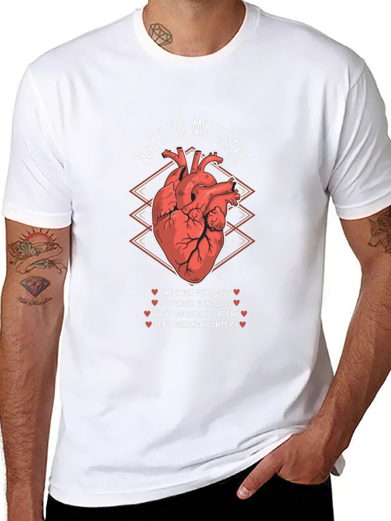 Ways to My Heart Anatomy T-Shirt - Black