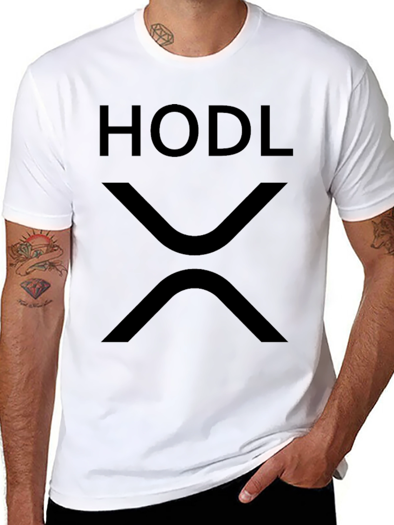 HODL Crypto Tee - Ripple XRP Black T-Shirt