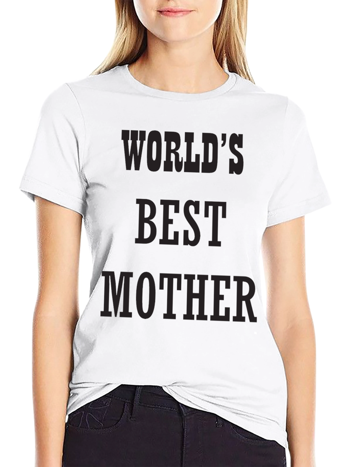 Worlds Best Mother Graphic Tee - Black
