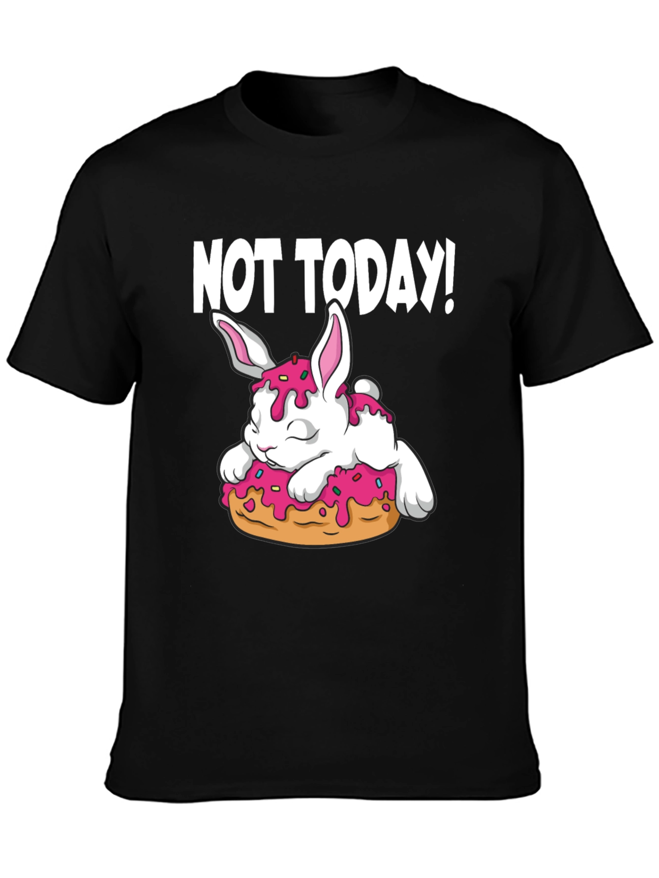 Not Today! Bunny on Donut Graphic Tee