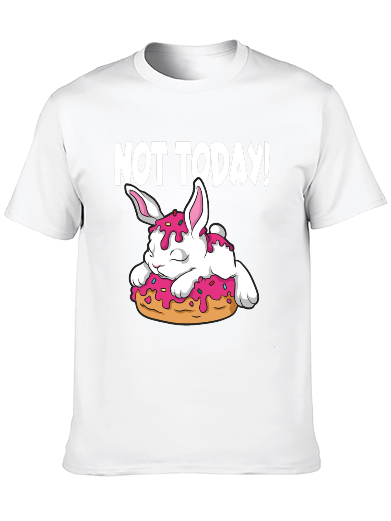 Not Today! Bunny on Donut Graphic Tee
