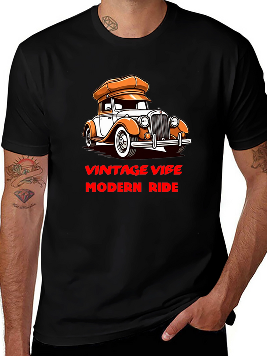 Vintage Car Graphic Tee - Modern Ride
