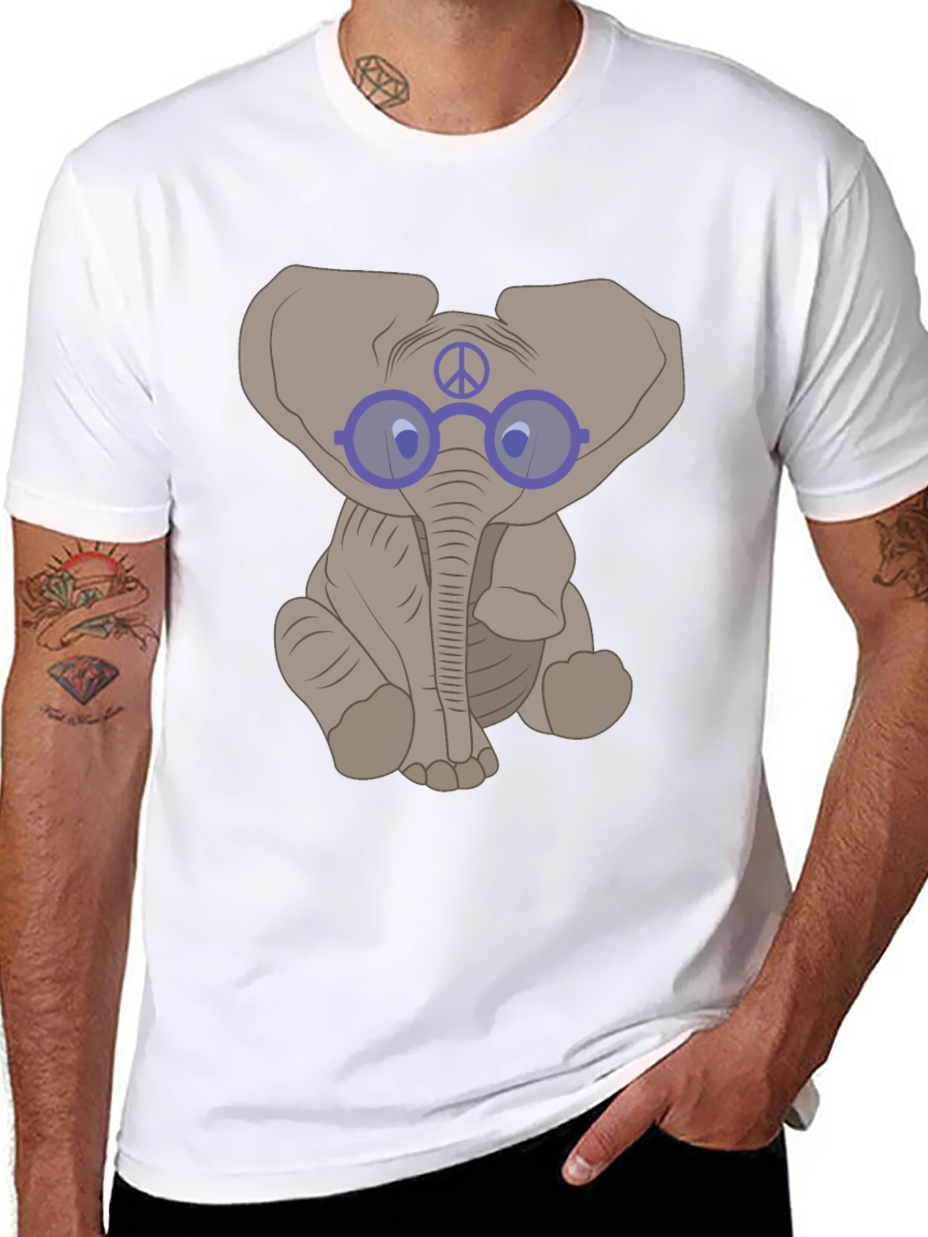 Elephant Peace Sign T-Shirt