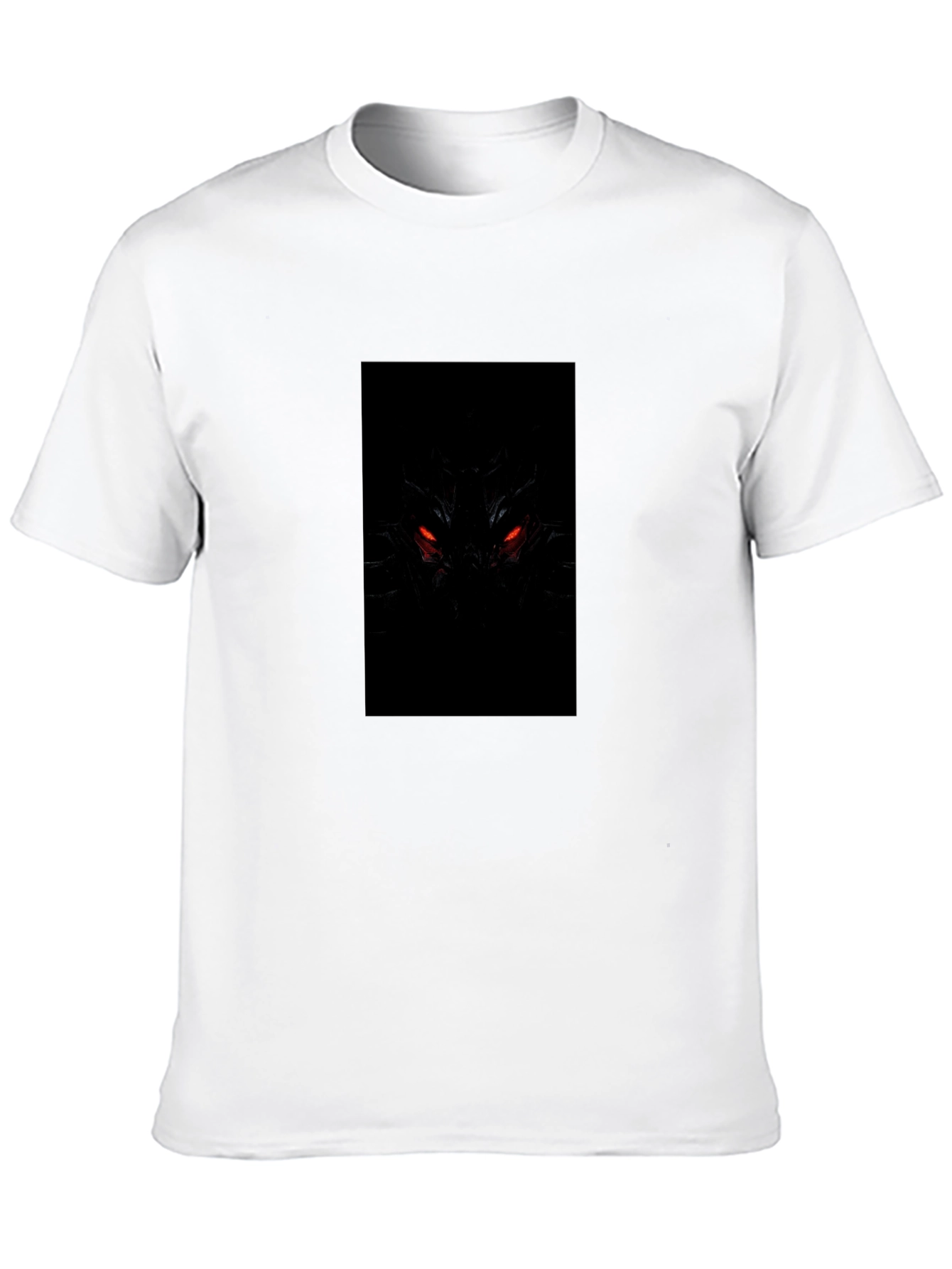 Mens Black Graphic Tee - Fiery Eyes Design