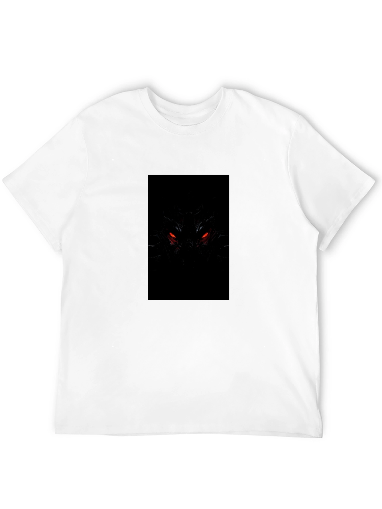 Mens Black Graphic Tee - Fiery Eyes Design