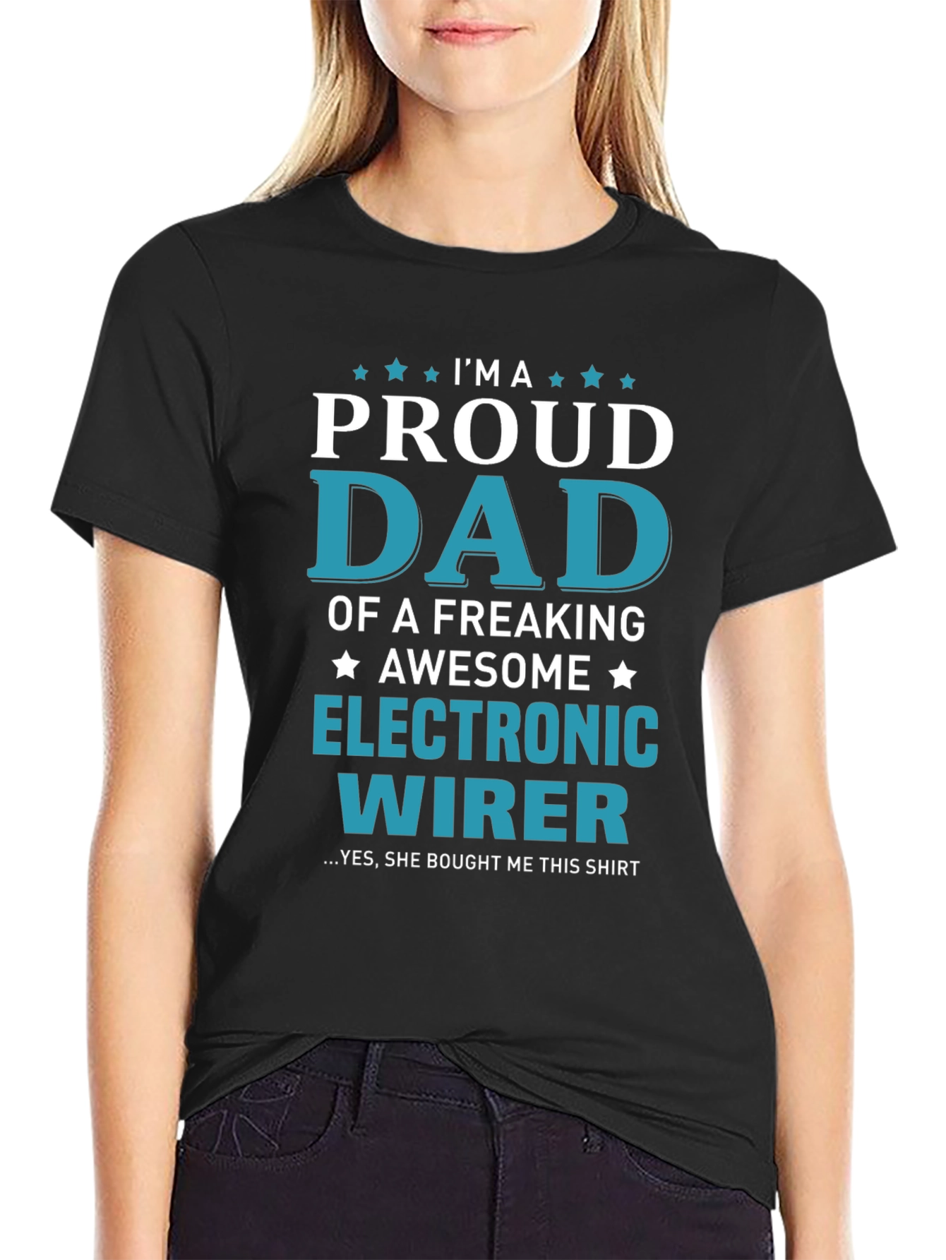 Proud Dad Electronic Wirer Graphic T-Shirt