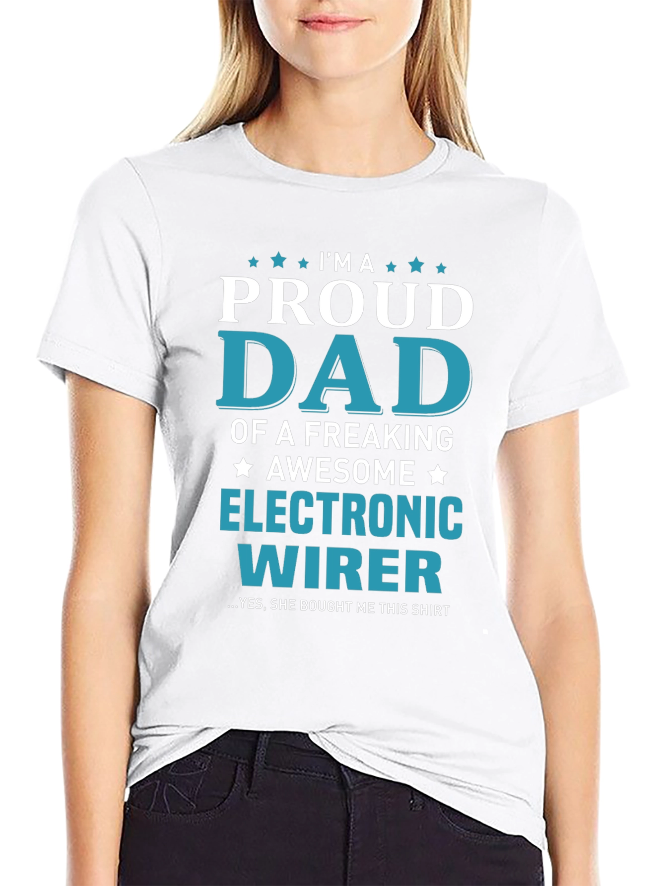 Proud Dad Electronic Wirer Graphic T-Shirt