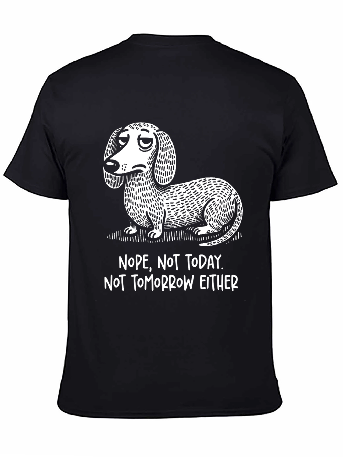 Nope Dachshund T-Shirt Funny Dog Tee