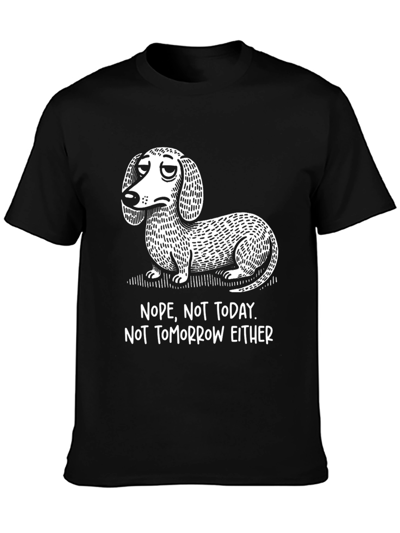 Nope Dachshund T-Shirt Funny Dog Tee