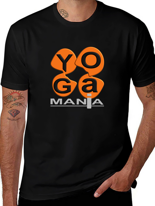 Yoga Mania T-Shirt - Black Cotton Tee