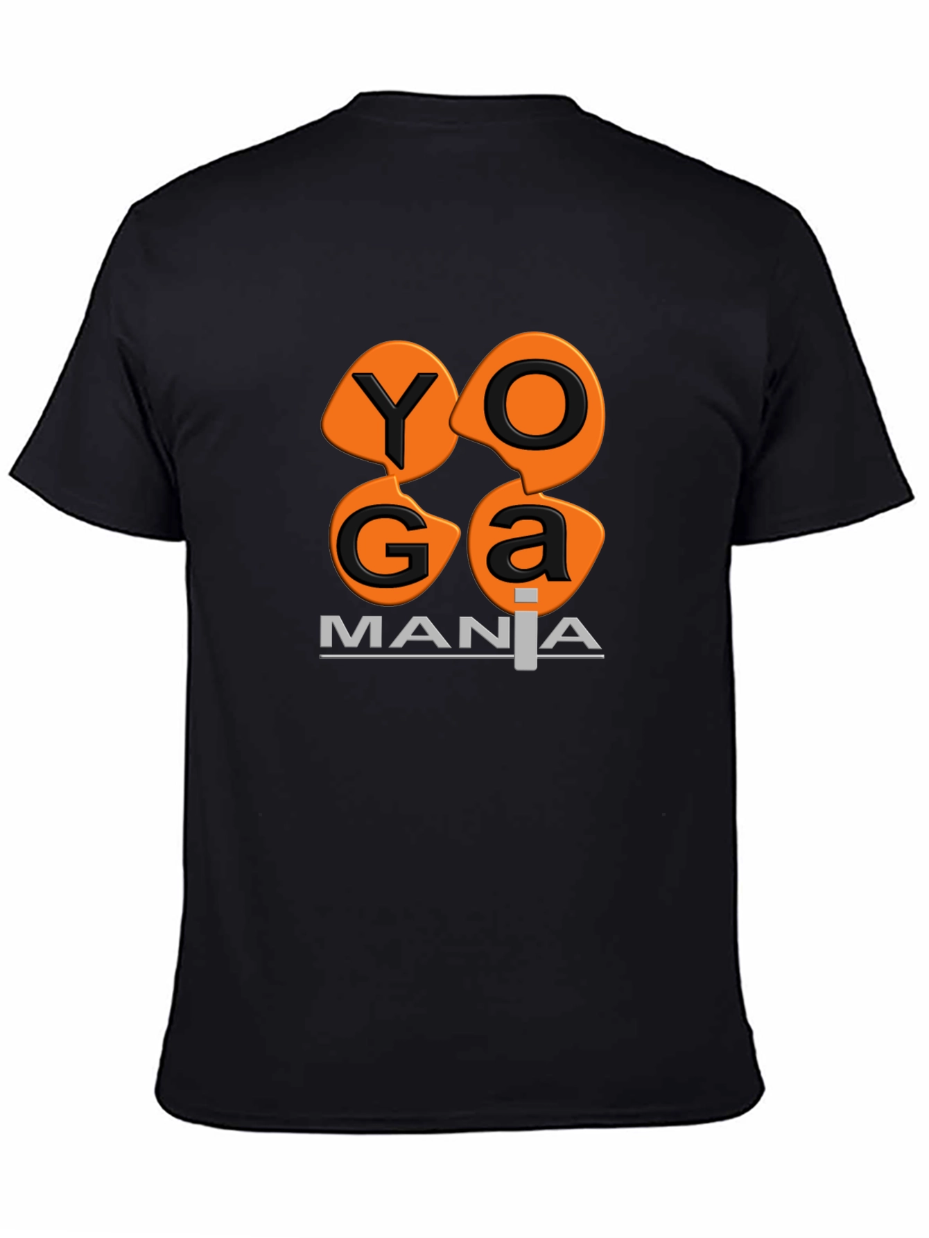 Yoga Mania T-Shirt - Black Cotton Tee