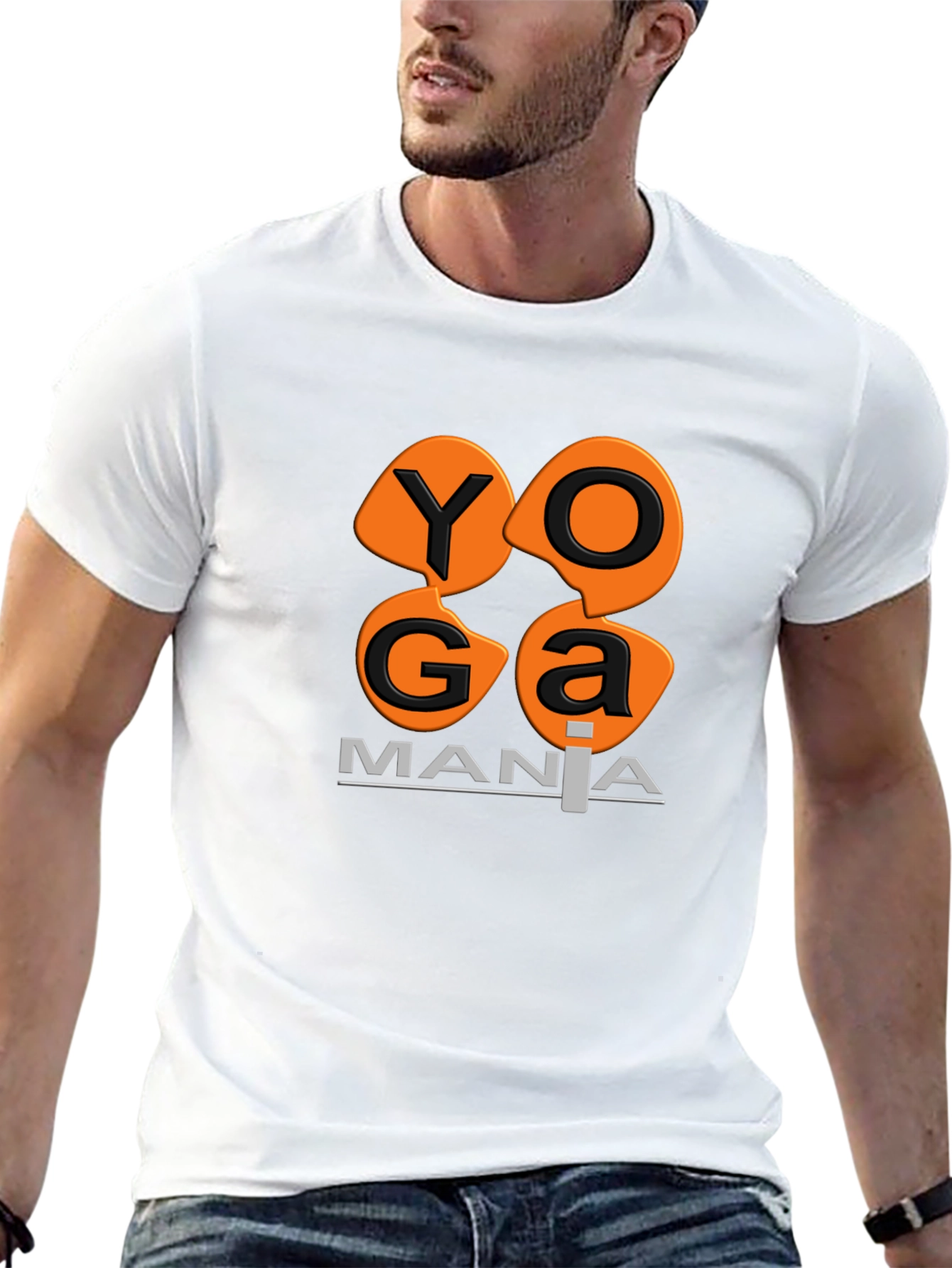 Yoga Mania T-Shirt - Black Cotton Tee