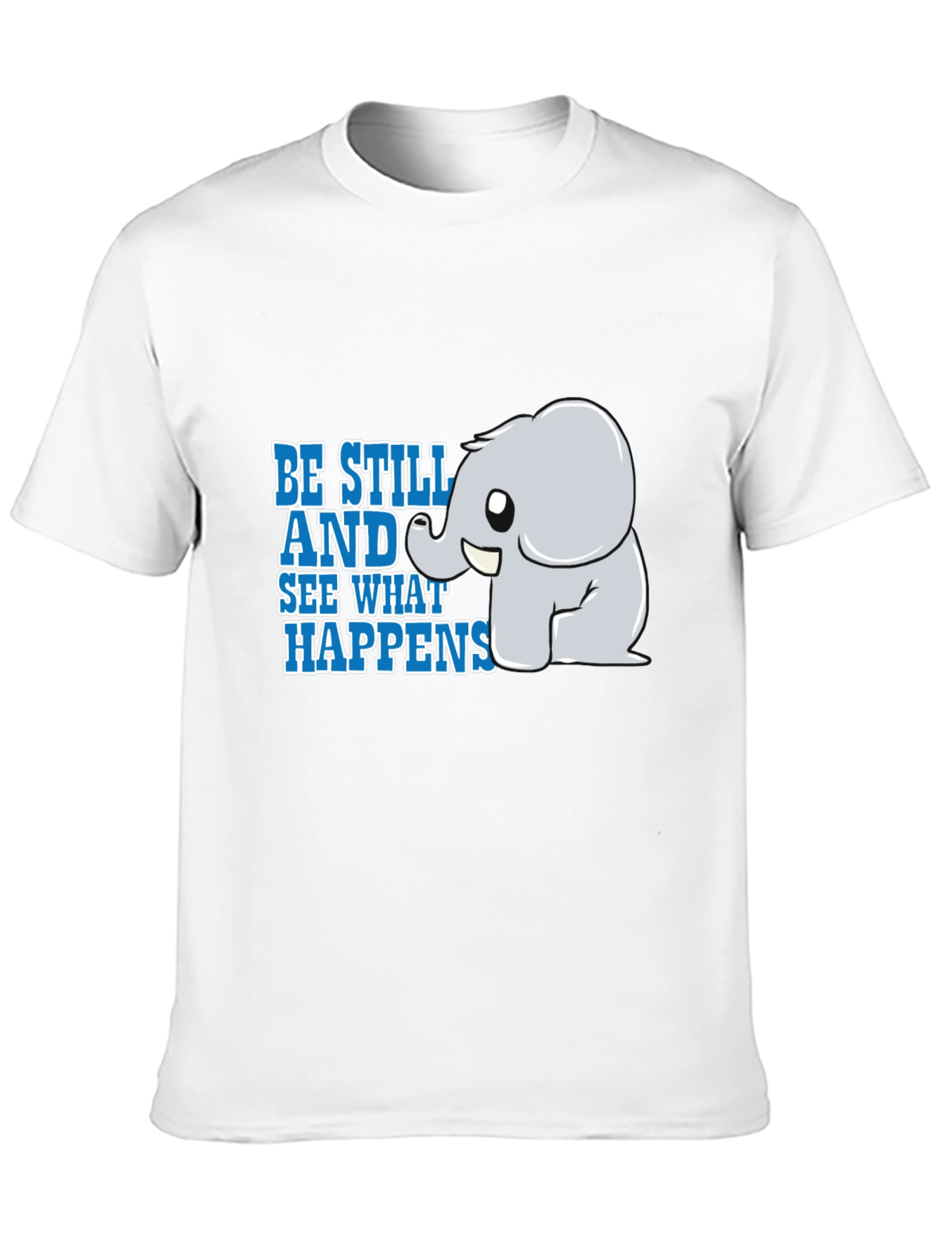 Be Still Elephant Black T-Shirt