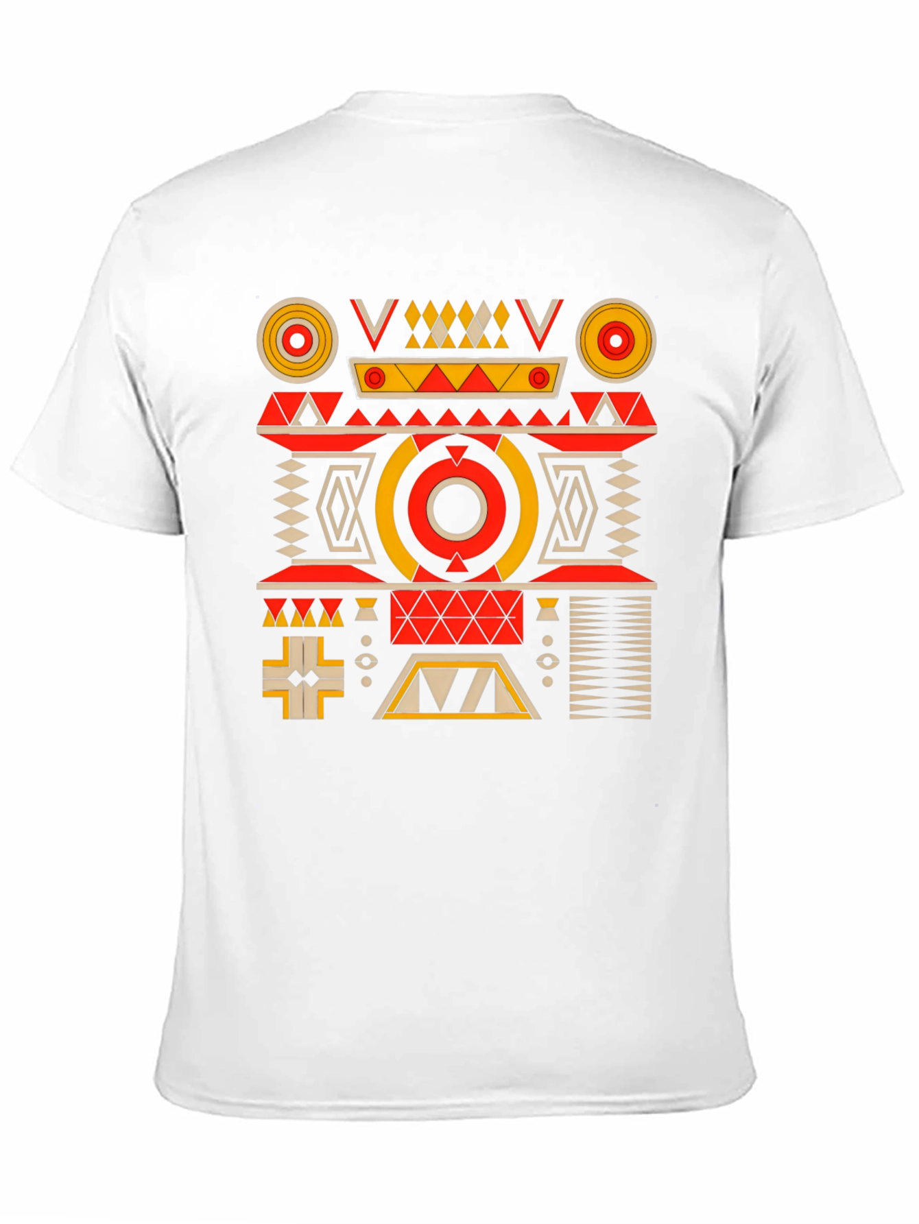 Geometric Pattern Black Graphic Tee